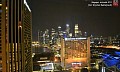 Widok z hotelu na Singapur nocą